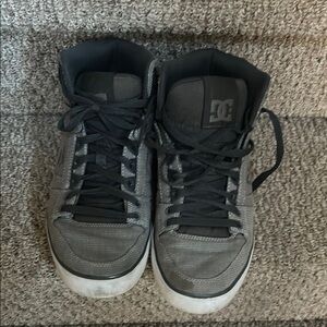 DC Black and Gray High-Top Skate Sneakers Size 10